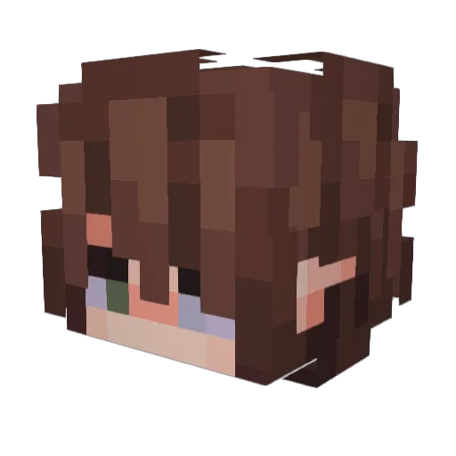 Challomails Minecraft avatar head, 3D render