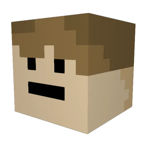 Chalo78 Minecraft avatar head, 3D render