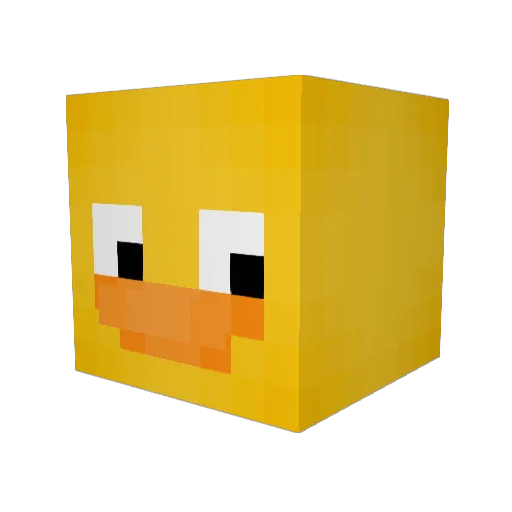 Chalooby Minecraft avatar head, 3D render
