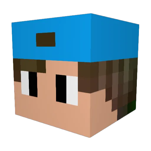 Chalopolis Minecraft avatar head, 3D render