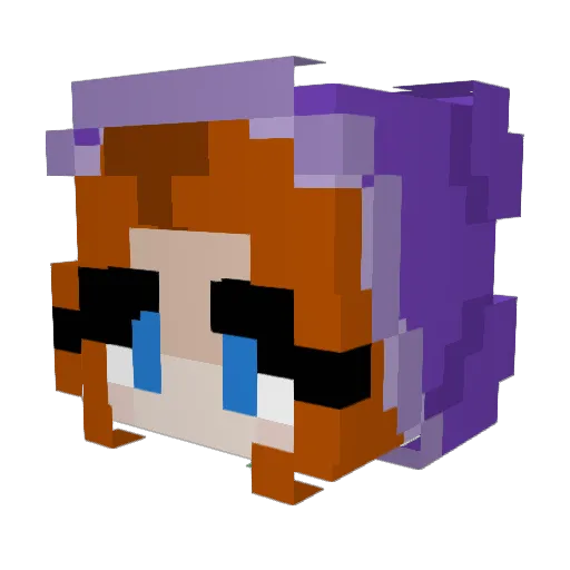 Cham76 Minecraft avatar head, 3D render