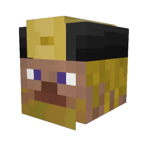 ChamGamingVevo Minecraft avatar head, 3D render