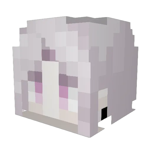 Cham_Cham Minecraft avatar head, 3D render