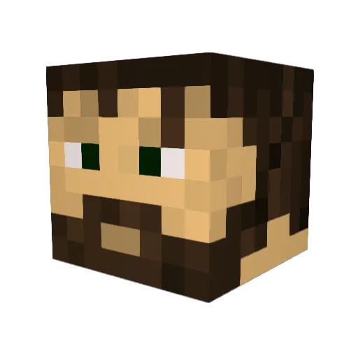 Chamadrox Minecraft avatar head, 3D render