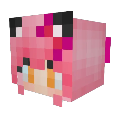 Chamalite Minecraft avatar head, 3D render