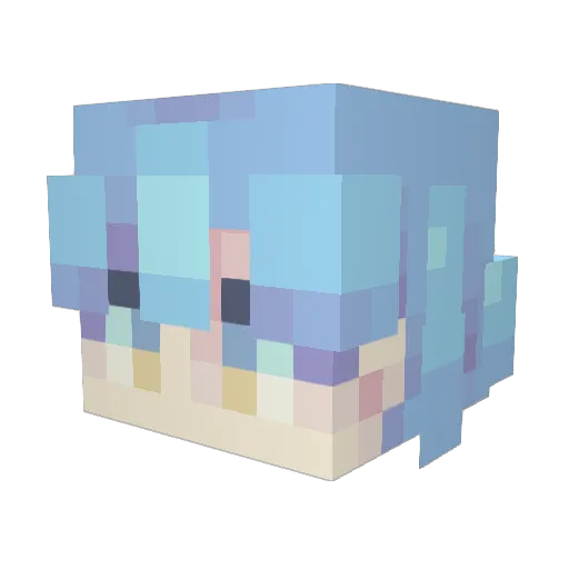 Chambiador Minecraft avatar head, 3D render