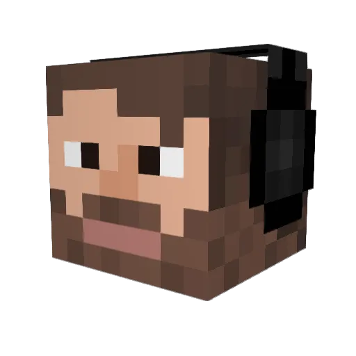 Chambicii Minecraft avatar head, 3D render