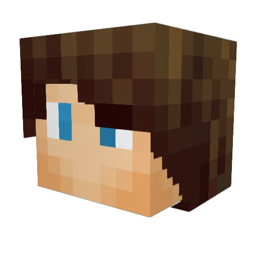 Chambior Minecraft avatar head, 3D render