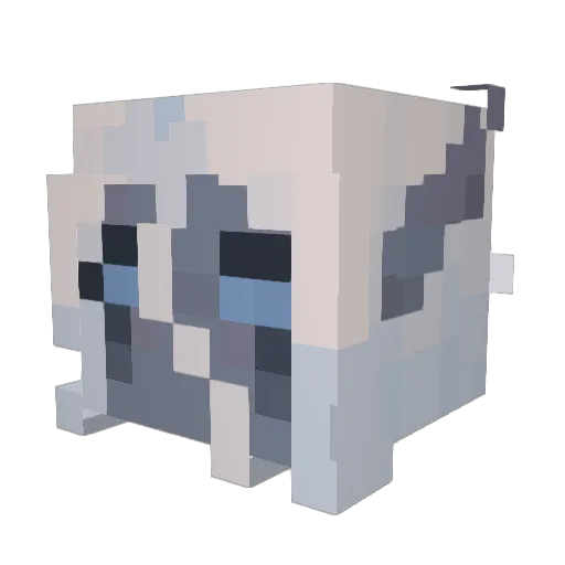 Chamclouderx Minecraft avatar head, 3D render