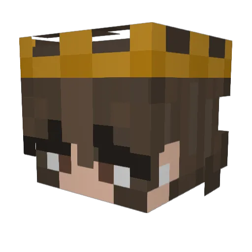 ChameleonF Minecraft avatar head, 3D render
