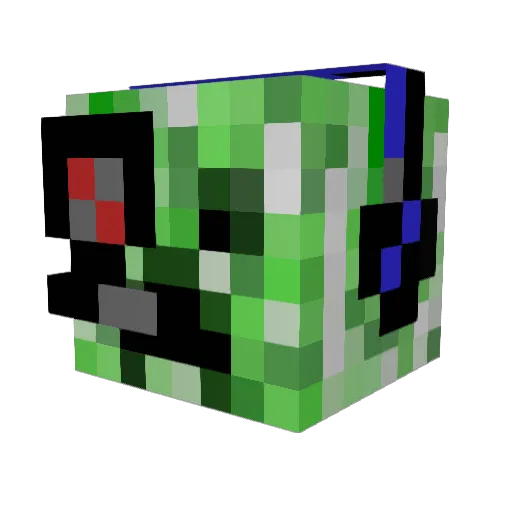 Chamell Minecraft avatar head, 3D render