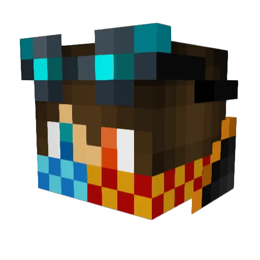 Chamichamizo Minecraft avatar head, 3D render