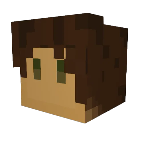 Chamilion Minecraft avatar head, 3D render