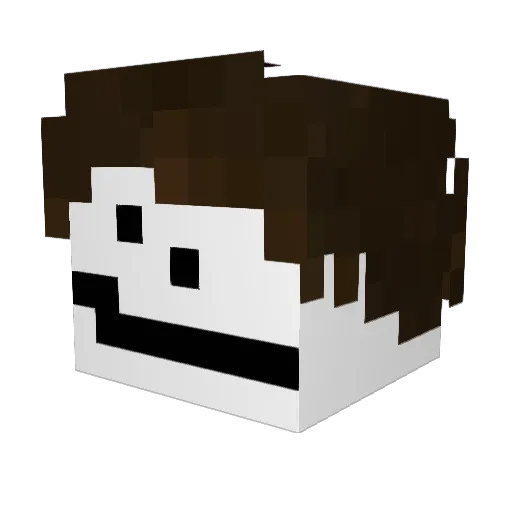 ChampAutoclicks Minecraft avatar head, 3D render