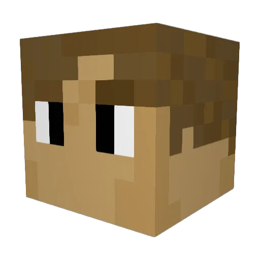 ChampGear Minecraft avatar head, 3D render
