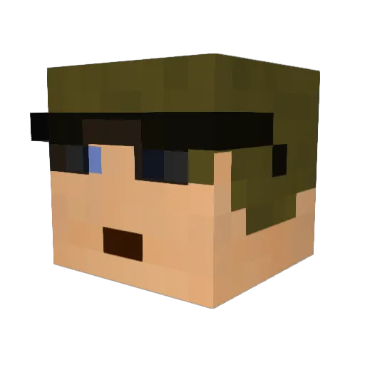ChampInMaking Minecraft avatar head, 3D render