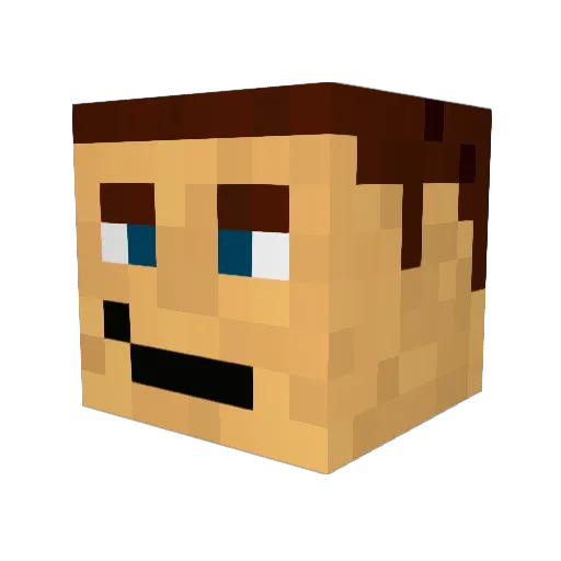 ChampTKE Minecraft avatar head, 3D render