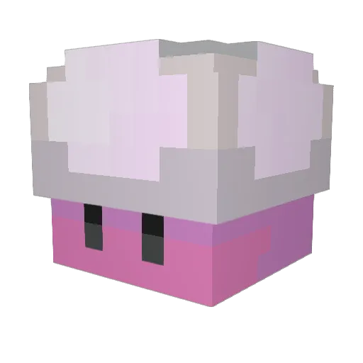 ChampW Minecraft avatar head, 3D render