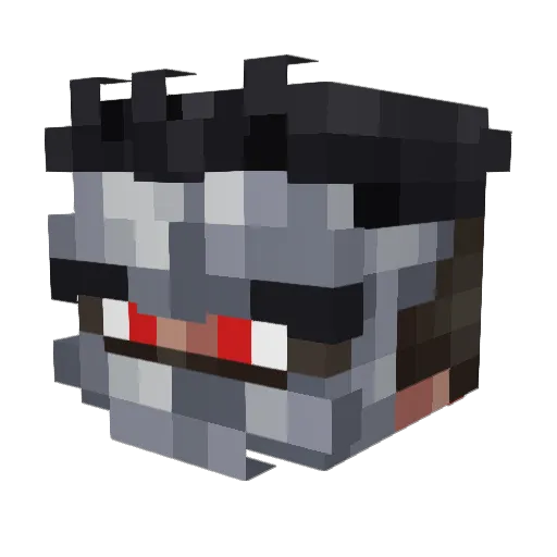 ChampagneCrossi Minecraft avatar head, 3D render
