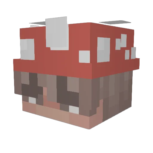 ChampiBleu Minecraft avatar head, 3D render