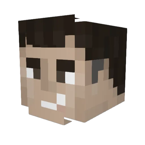 ChampionAstora Minecraft avatar head, 3D render