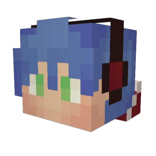 ChampionTrainer Minecraft avatar head, 3D render
