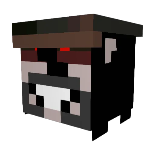 Chan1338 Minecraft avatar head, 3D render
