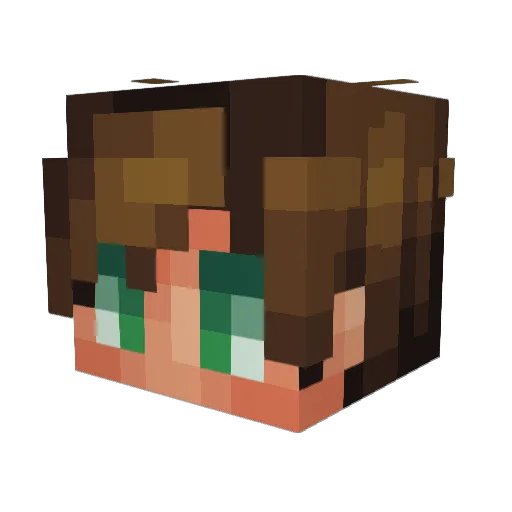 ChanChung Minecraft avatar head, 3D render