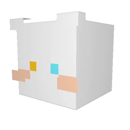 Chan_xi Minecraft avatar head, 3D render