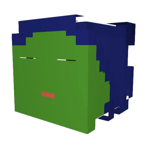 Chance0311 Minecraft avatar head, 3D render