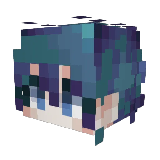 ChanceForClout Minecraft avatar head, 3D render