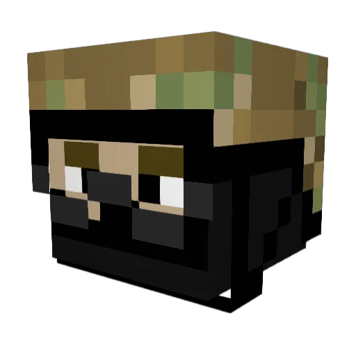 ChancePace Minecraft avatar head, 3D render