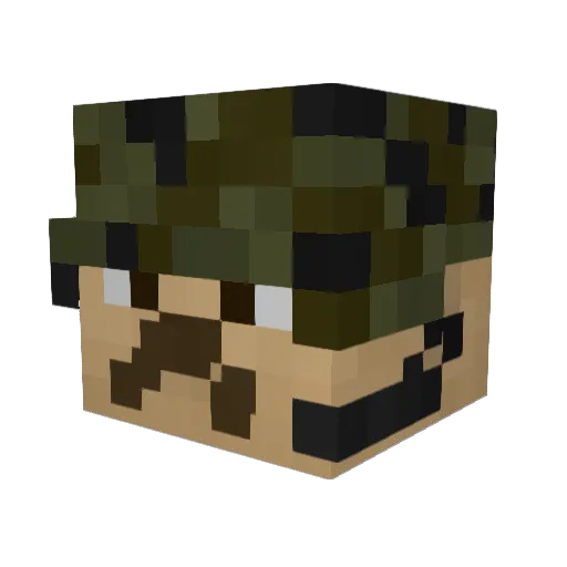 ChanceWrldTv Minecraft avatar head, 3D render