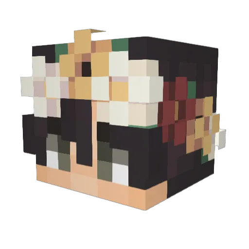 Chancefxrd Minecraft avatar head, 3D render