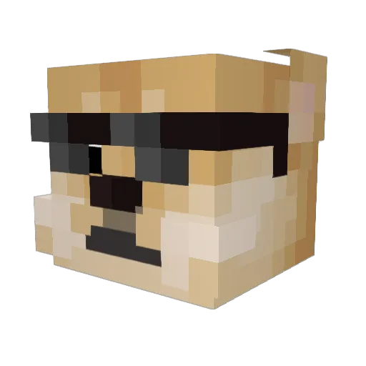 Chancellorcharts Minecraft avatar head, 3D render