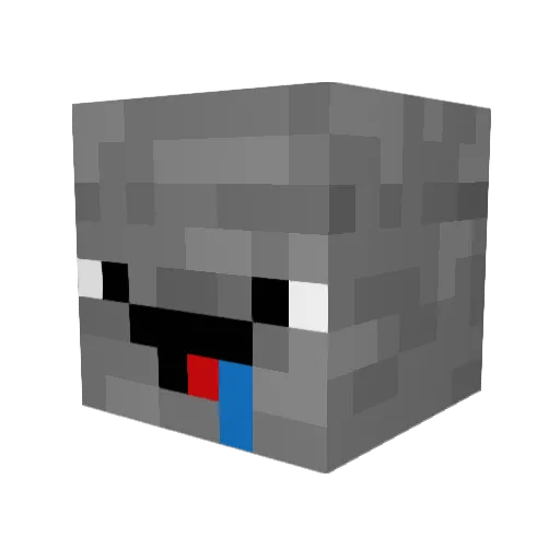Chanderpecha Minecraft avatar head, 3D render