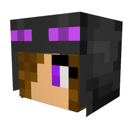 Chandrelle Minecraft avatar head, 3D render