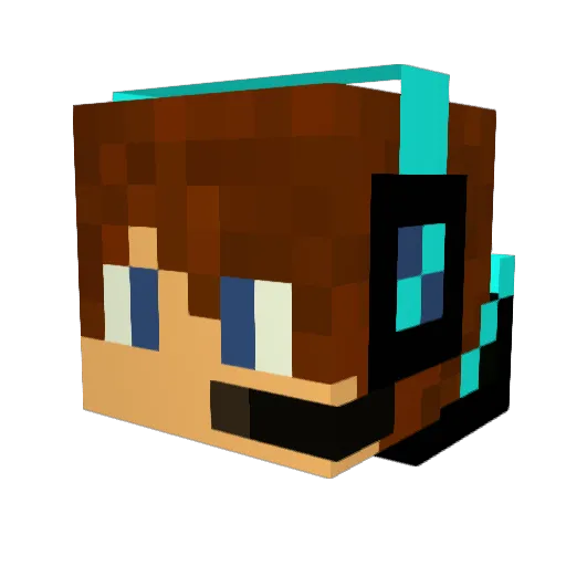 ChaneCraft Minecraft avatar head, 3D render
