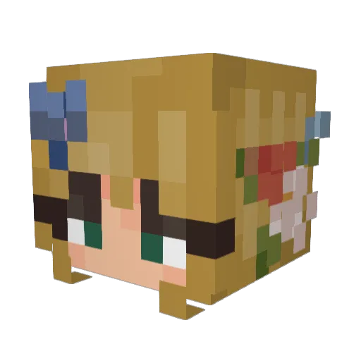 ChanelleStorm Minecraft avatar head, 3D render
