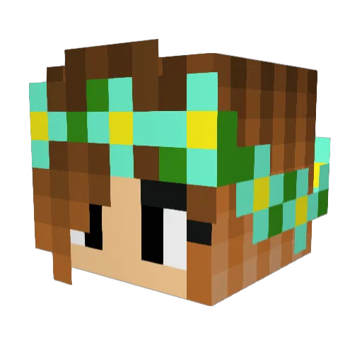 Chanelly3 Minecraft avatar head, 3D render