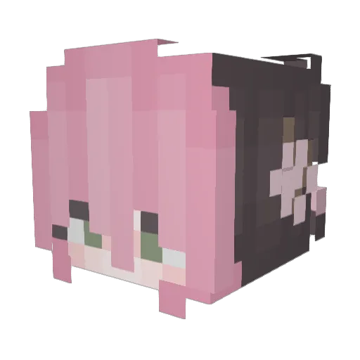 Chang1an Minecraft avatar head, 3D render