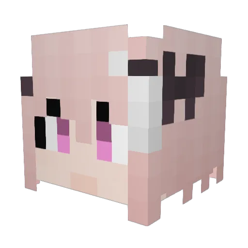 ChangTong Minecraft avatar head, 3D render