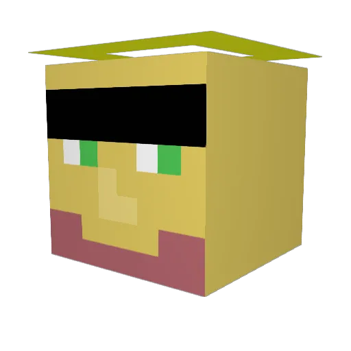 ChangWonga Minecraft avatar head, 3D render