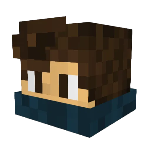 Changdori07 Minecraft avatar head, 3D render