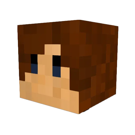 ChangeSide Minecraft avatar head, 3D render