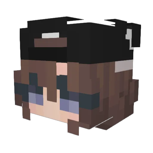 ChangingLlama55 Minecraft avatar head, 3D render