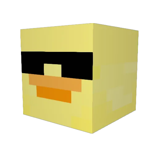 ChangleDangle Minecraft avatar head, 3D render
