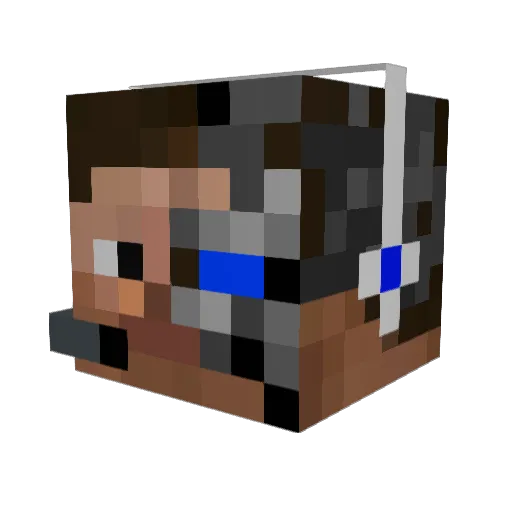 Chaninator Minecraft avatar head, 3D render