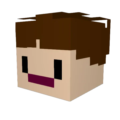 Chanini123 Minecraft avatar head, 3D render