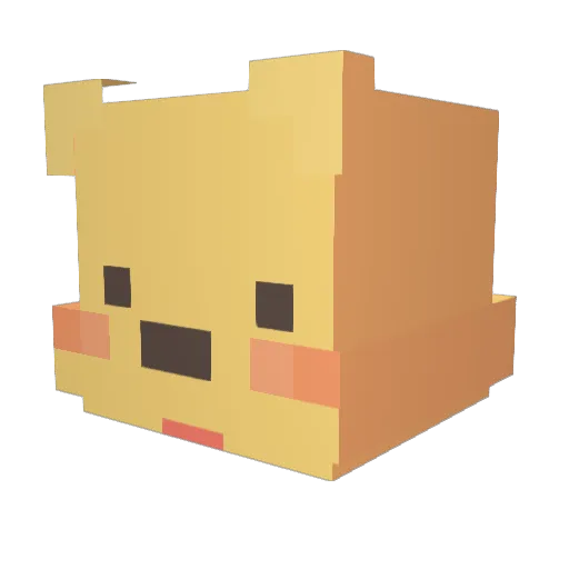 Chaniver Minecraft avatar head, 3D render
